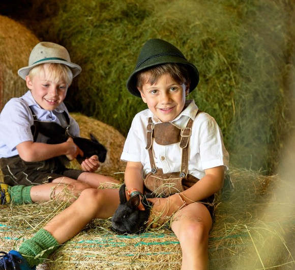 Schlafen im Heu oder spielen im Heu am Bauernhof in Großarl