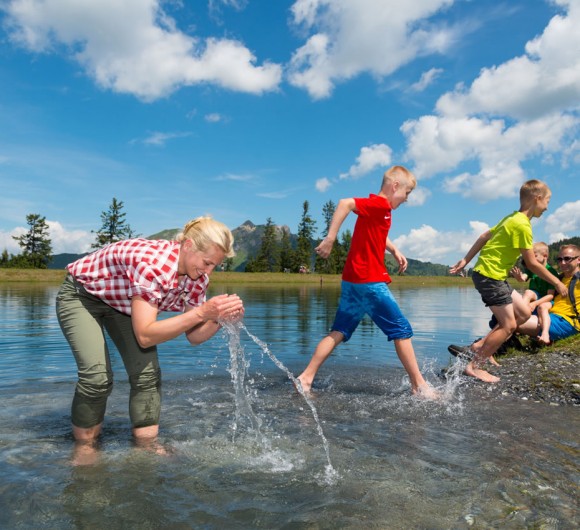 Abkühlung im Bergsee in den Salzburger Alpen © Tourismusverband Großarltal