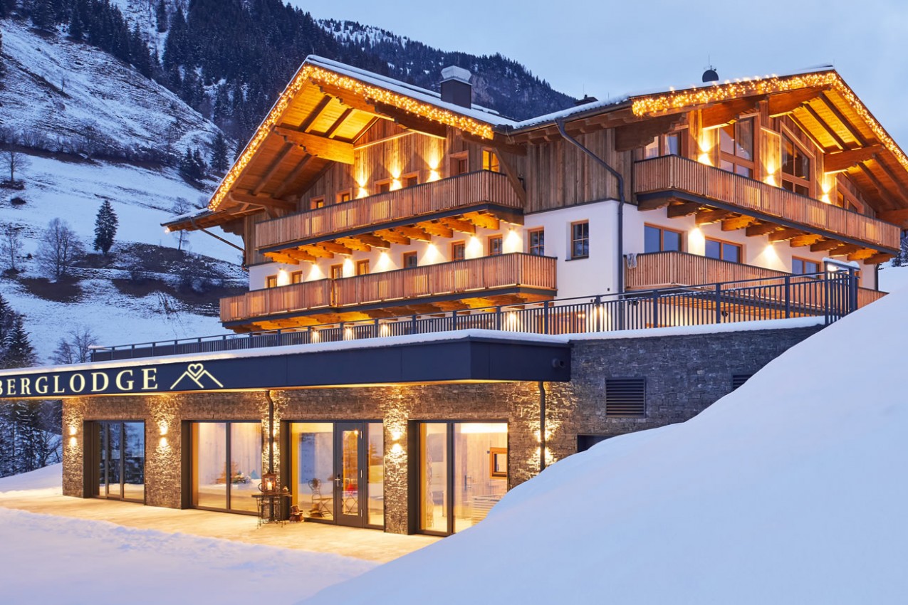 Die Berglodge im Winter